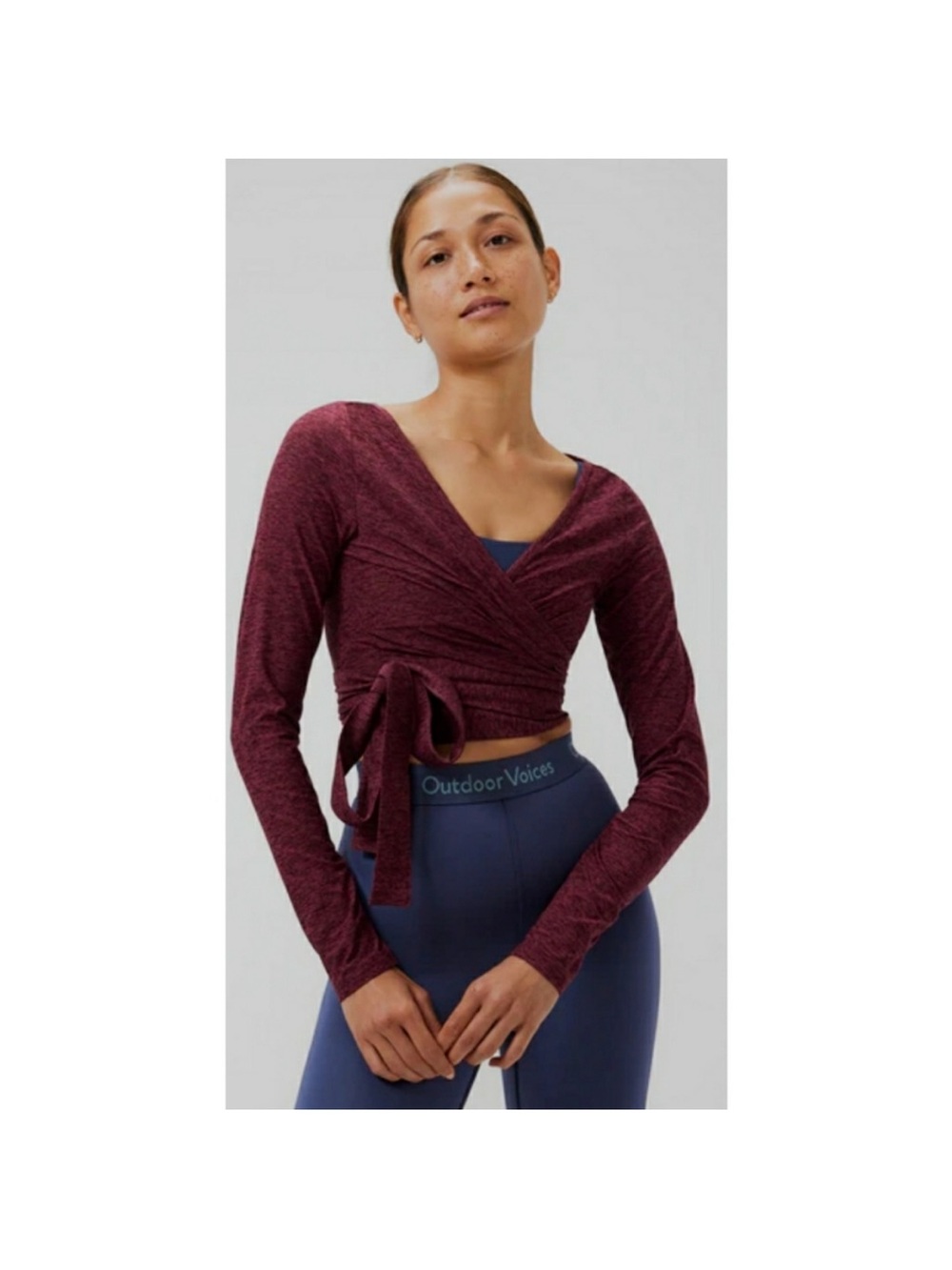 Outdoor Voices All Day Long Wrap Top Small